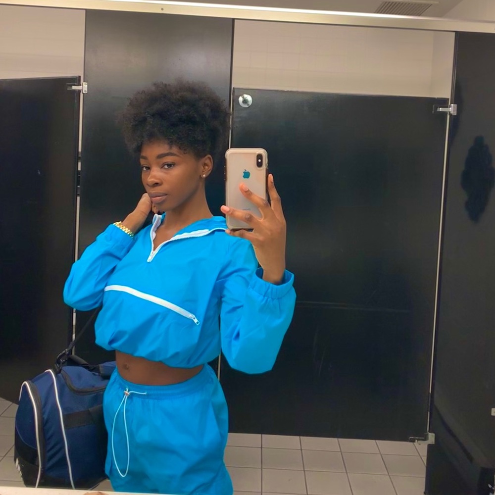 Wind breaker baby blue set